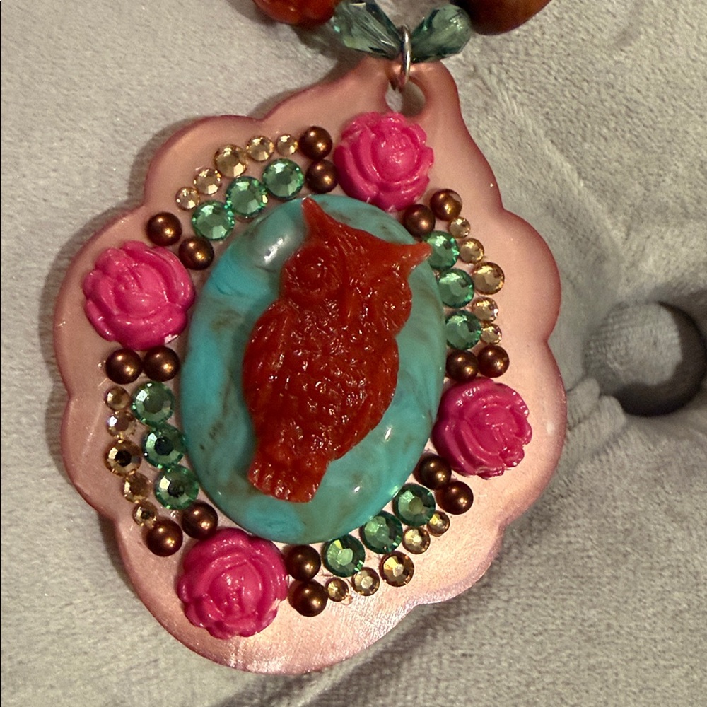 Tarina Tarantino Pink and Turquoise Beaded Necklace